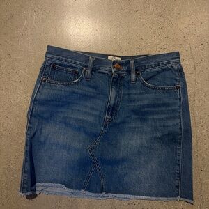 J. Crew Classic Blue Denim Mini Skirt